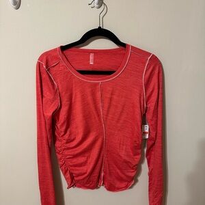 FP Movement by Free People Red/Pink Long Sleeve Top